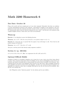 Math 2200 Homework 6 Due Date: October 30