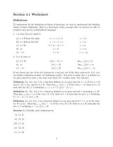 Section 4.1 Worksheet Definitions