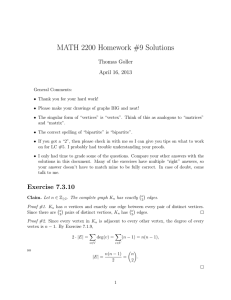 MATH 2200 Homework #9 Solutions Thomas Goller April 16, 2013