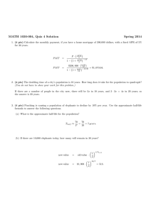 MATH 1030-004, Quiz 4 Solution Spring 2014