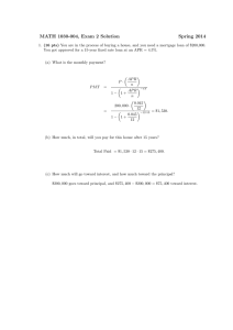 MATH 1030-004, Exam 2 Solution Spring 2014