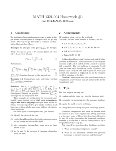 MATH 1321-004 Homework #1 1 Guidelines due 2013-JAN-18, 11:35 a.m.