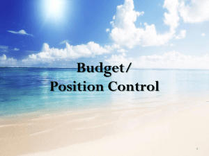 Budget/ Position Control 1