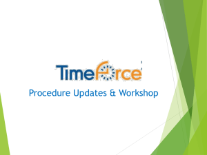 Procedure Updates &amp; Workshop