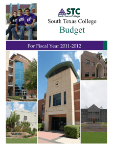 Budget South Texas College For Fiscal Year 2011-2012