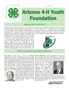 Arizona 4-H Youth Foundation National 4-H Conference