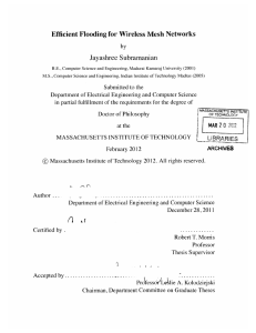 Efficient  Flooding  for Wireless  Mesh  Networks