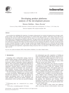 Developing product platforms: analysis of the development process