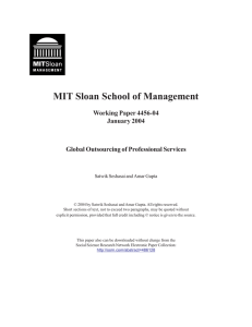 MIT Sloan School of Management Working Paper 4456-04 January 2004