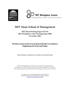 MIT Sloan School of Management MIT Sloan Working Paper 4472-01 November 2001