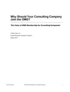 Why Should Your Consulting Company Join the OMG?