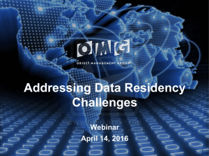 Addressing Data Residency Challenges Webinar April 14, 2016