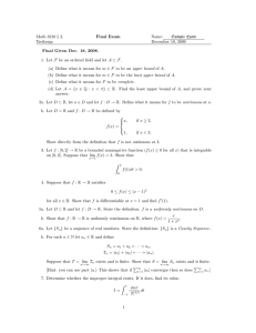 Math 3210 § 2. Final Exam Name: Sample Exam