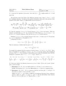 Math 3210 § 2. Third Midterm Exam Name: Treibergs