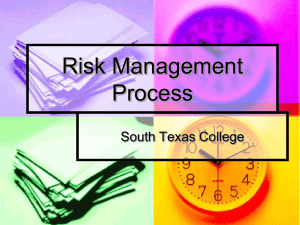 Risk Management Process South Texas College