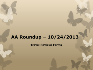 AA Roundup – 10/24/2013 Travel Review: Forms