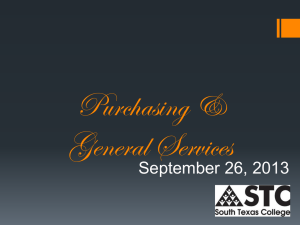 Purchasing &amp; General Services  September 26, 2013
