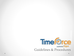 Guidelines &amp; Procedures