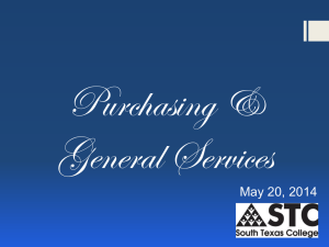 Purchasing &amp; General Services May 20, 2014