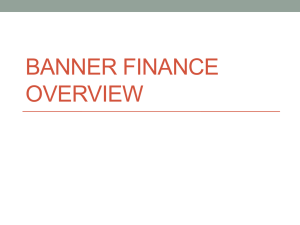 BANNER FINANCE OVERVIEW