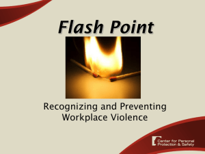 Flash Point Recognizing and Preventing Workplace Violence