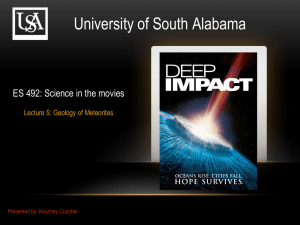 University of South Alabama ES 492: Science in the movies