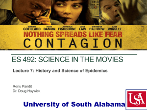 ES 492: SCIENCE IN THE MOVIES University of South Alabama