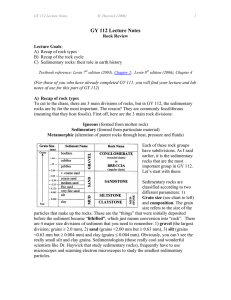 GY 112 Lecture Notes