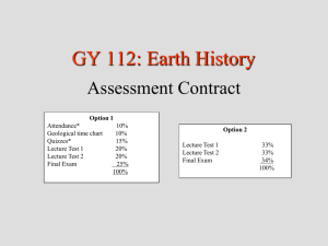 GY 112: Earth History Assessment Contract