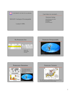 Last time we covered … MAS 603: Geological Oceanography Lecture