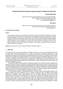 A Meta-Heuristics Based Decision Support System for Optimal Crop Planning