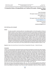 A Comparative Study on Emerging Modern and Traditional Rich people ... City (Iran) Mediterranean Journal of Social Sciences