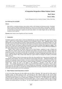 A Comparative Perspective of Water Pollution Control Busi R. Nkosi