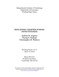 Massachusetts Institute of Technology Department of Economics Working Paper Series