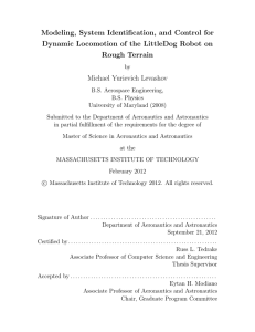 Modeling, System Identification, and Control for Rough Terrain