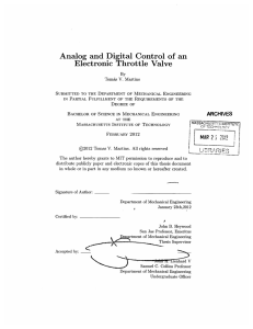 Analog  and  Digital  Control  of ... Electronic  Throttle Valve 2012 ARCHIVES