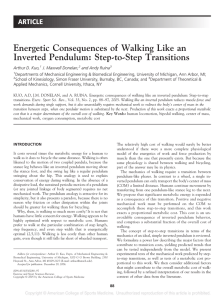 Energetic Consequences of Walking Like an Inverted Pendulum: Step-to-Step Transitions ARTICLE