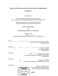 ROLE OF  TIP CLEARANCE  FLOW ON  AXIAL ... Vo Huu STABILITY