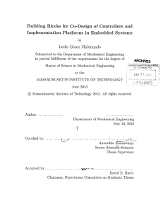 Building  Blocks  for  Co-Design  of ... Implementation  Platforms  in  Embedded  Systems