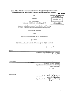 China Urban Pollution Information Disclosure  Study (CUPIDS):  Socioeconomic