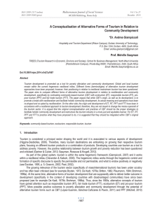 A Conceptualisation of Alternative Forms of Tourism in Relation to