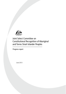 Joint Select Committee on Constitutional Recognition of Aboriginal Progress report