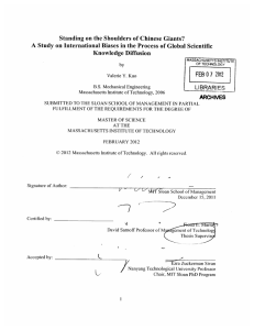 Standing on  the  Shoulders  of Chinese ... A  Study on  International Biases  in the...