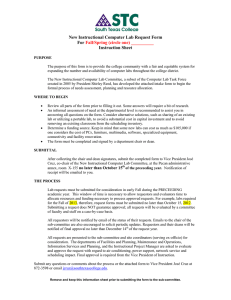 New Instructional Computer Lab Request Form For Instruction Sheet