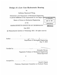 Design  of  a Low  Cost  Hydrostatic ... Anthony  Raymond  Wong