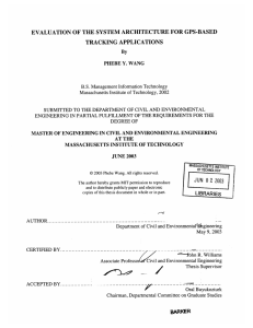 EVALUATION  OF THE  SYSTEM  ARCHITECTURE FOR GPS-BASED