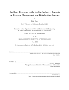 Ancillary Revenues in the Airline Industry: Impacts by Eric Hao