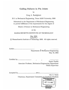 Galling  Failures  in  Pin  Joints A.