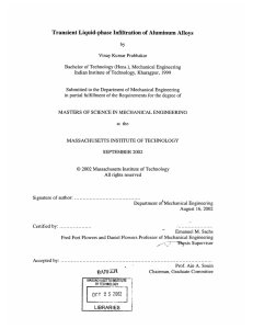 Transient Liquid-phase Infiltration of Aluminum  Alloys