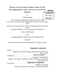 L Energy-Aware  System  Design  Using  Circuit SRAMs